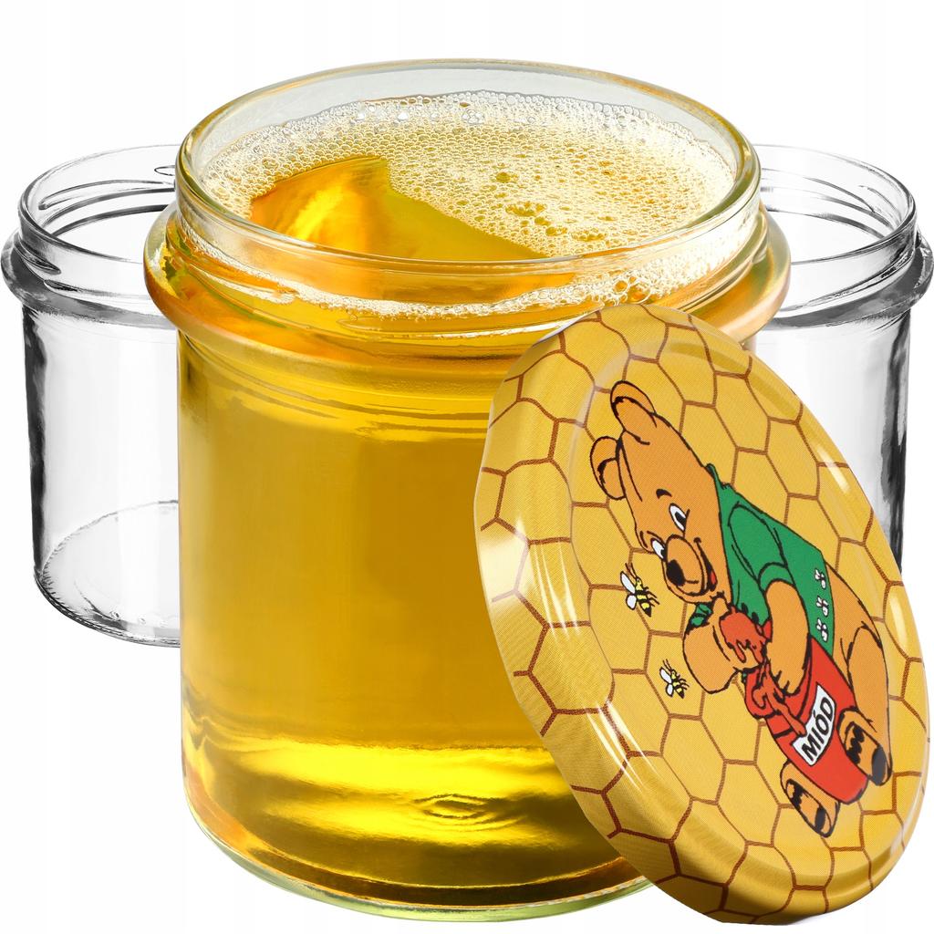 KADAX 10x Glas Glas 350ml Für Konserven Marmelade Honig Pastete Fleisch