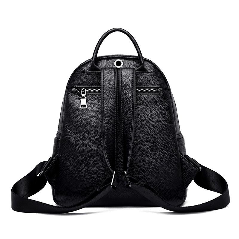 Leather backpack new trendy fashion large capacity casual women's bag first layer cowhide backpack