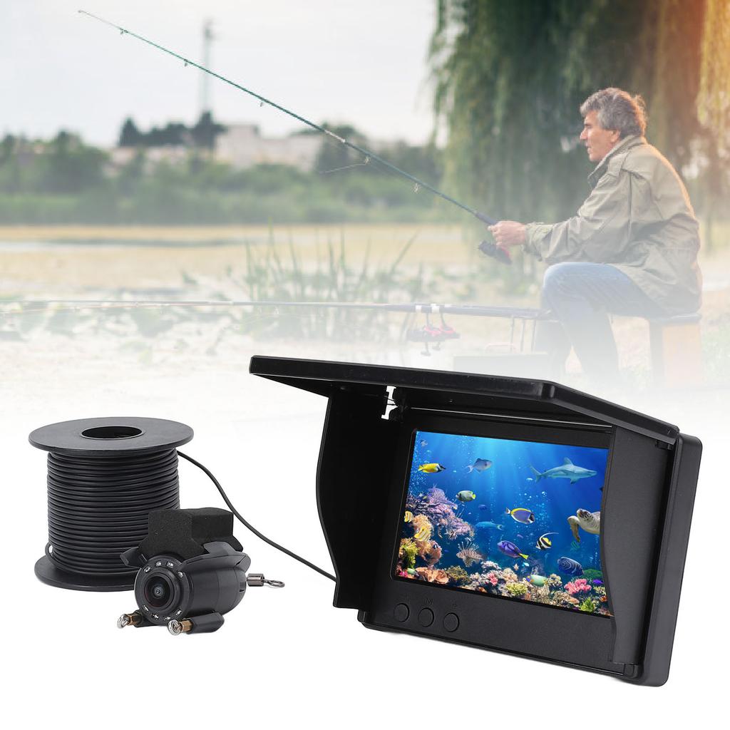 Underwater Fishing Camera Filling Light Fishing Camera 220 Degree Wide Angle 4.3in Visible Large Screen for Ice Fishing