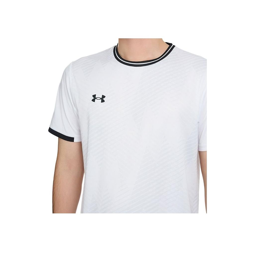 Under Armour Soccer Apparel Series Logo Sports Breathable Short Sleeve Jersey Unisex Jersey White 25500522-100