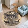 Viking Figures,Round Area Rug,Carpet Rug for Living Room Bedroom Sofa Playroom Decor,Non-slip Floor Mat