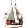natura mangeoire oiseaux suspendue, en pin, ø 36 × 35 cm, brun/blanc