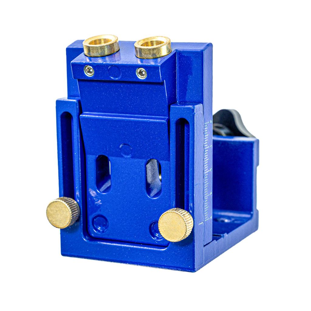 Adjustable Pocket Hole Jig Kit, Portable Screw Jig Set, Woodworking Doweling Tool for Cabinet Door Panel, 15 Degree