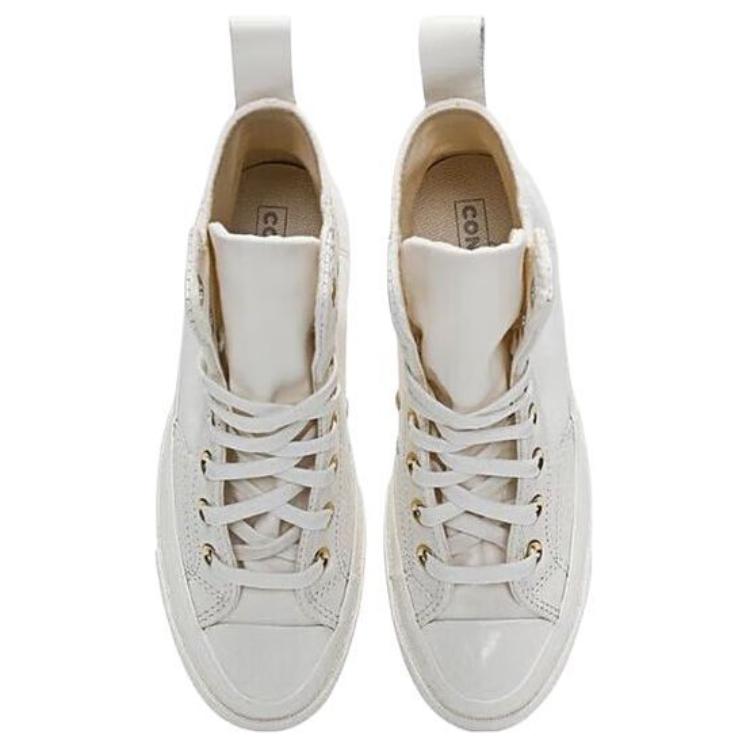 New Converse Chuck Taylor All Star Non Slip Lightweight High Top Skateboard Shoes Unisex White Gold A08232C