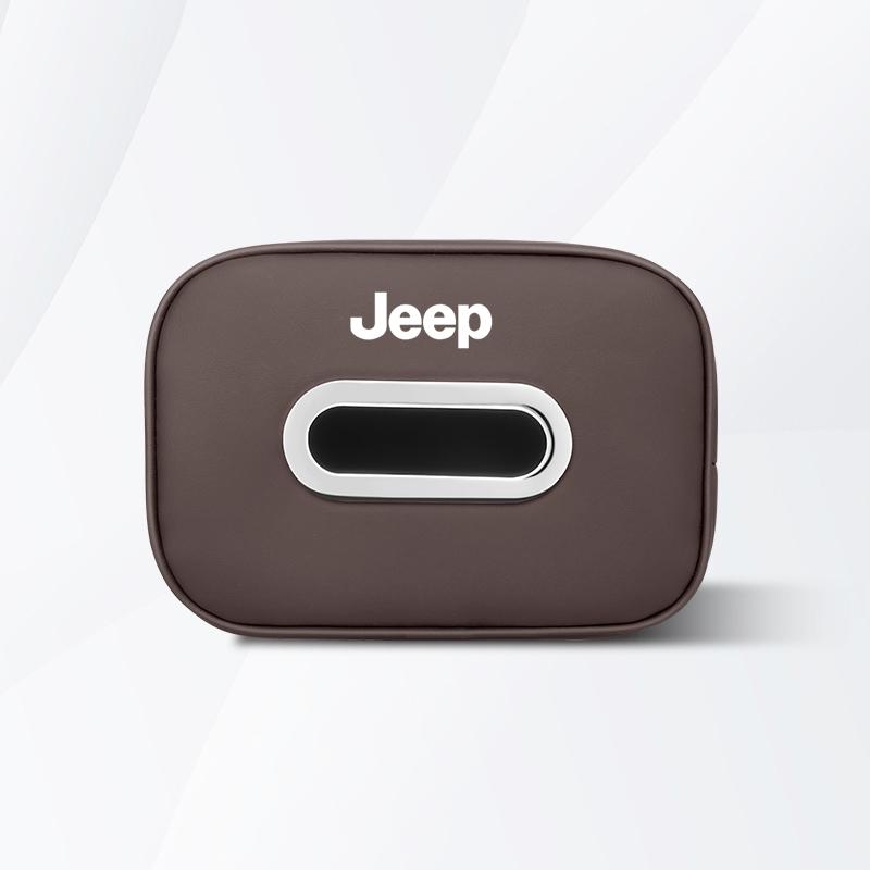 

Cup Holders Car Tissue Box Quality Leather Auto Paper Towel Storage Bag For Jeep Grand Cherokee Wrangler JK Gladiator Compass Re