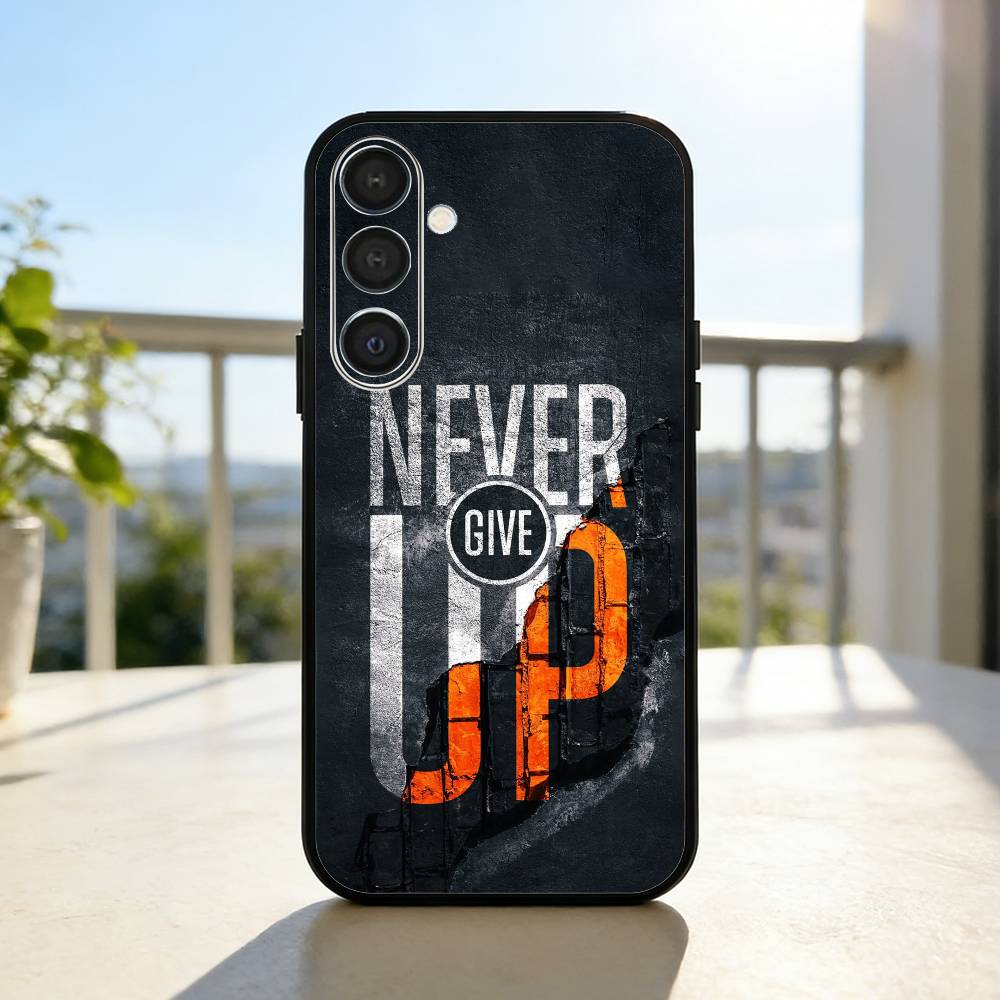 M-Motivate yourself to never give up  Phone Case For Samsung  A73,72,71,53,52,51,22,91,80, Soft Black Cover