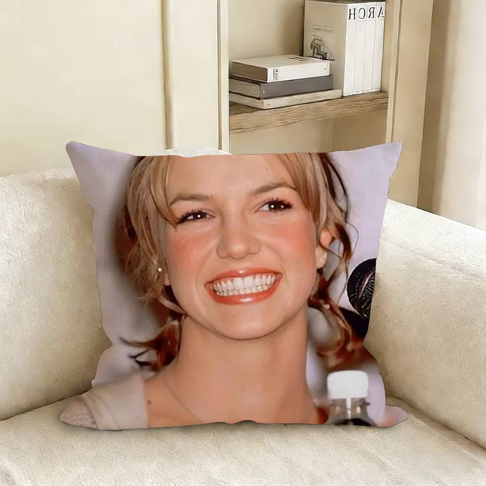 BBritney SSpears Pillow Case Living Room Sofa Cushion Cover Suitable For Home Bedroom Room Decoration