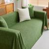 Slub Linen Sofa Cover Mat Throw Blankets Living Room Couple Position  Summer Solid Color Camping Picnic Blanket Cover