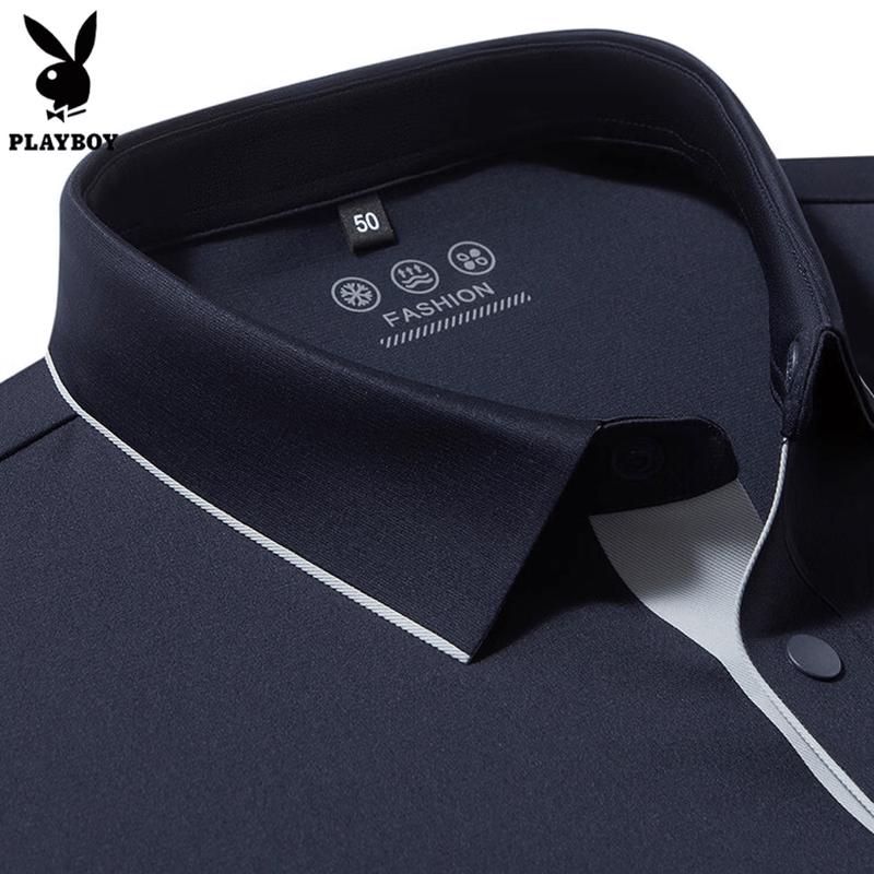 PLAYBOY Men's Quick-Dry Breathable Polo Shirt