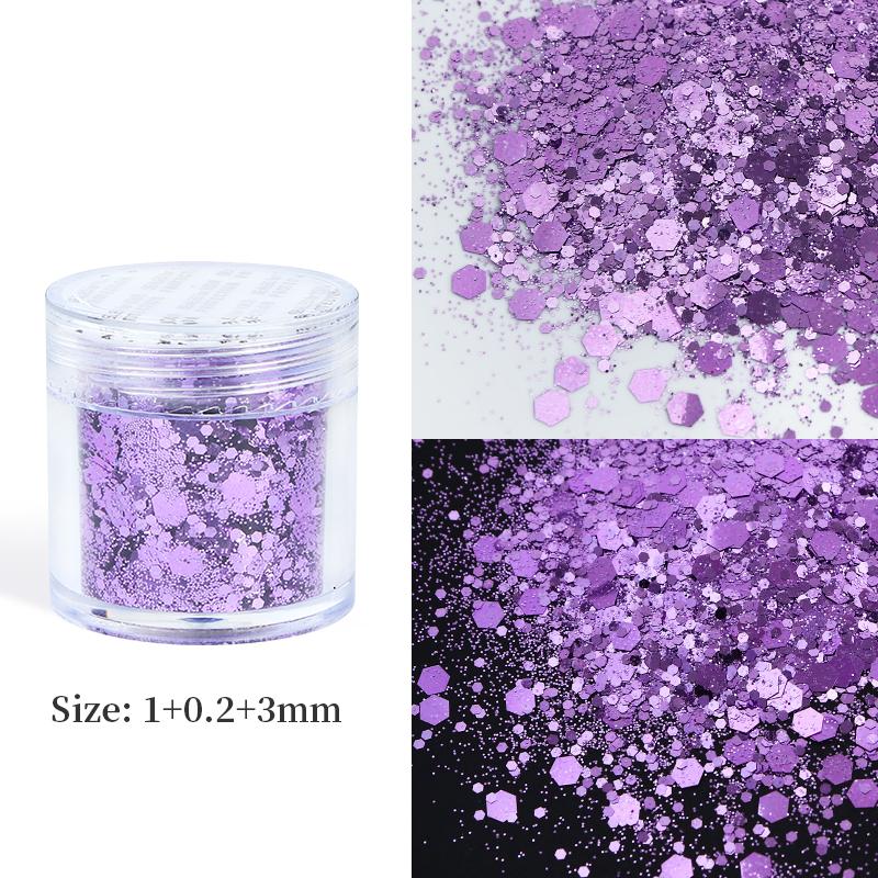 10ml Mixed Hexagons Glitter Flakes For Epoxy Resin Pigments Loose Sequins DIY Silicone Mold Filling Material Resin Craft Fillers