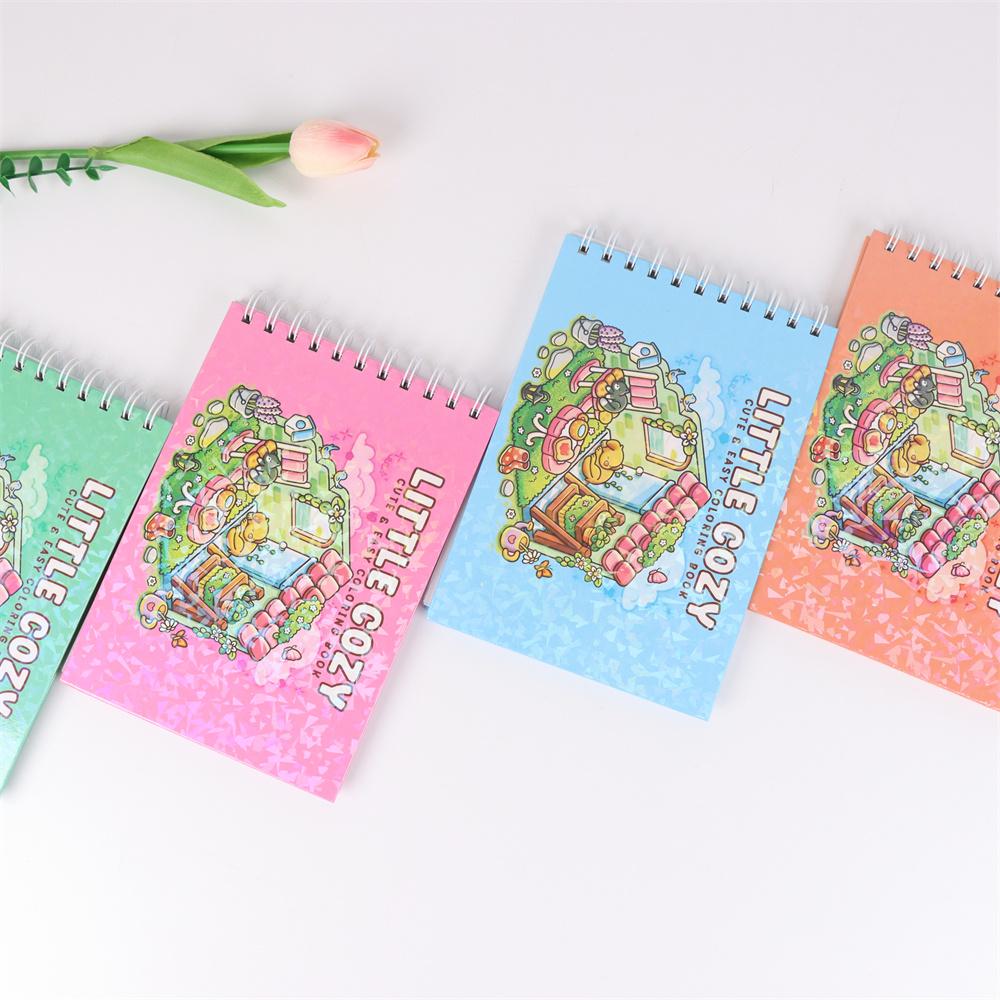 LITTLE COZY Coloring Book for Adults and Teens Featuring Girls, Boys, and Pets In Chill Moments and Relaxing Times for Relaxatio