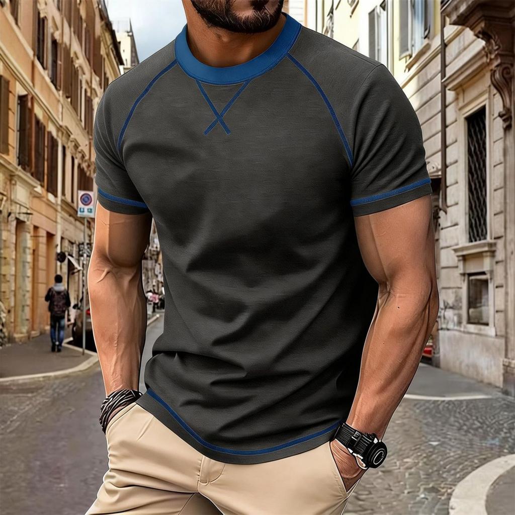 Men's Slim-fit Short-sleeved T-shirt - Men's Clothing Top