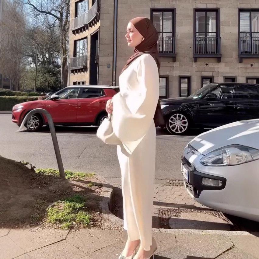 2025 Sommer Damen Lässiges Lockeres Glockenärmelkleid - Europäischer und Amerikanischer Stil, Schlankmachendes Design.