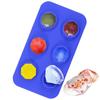 6 Lattices Diamond Shape Silicone Ice Cube Mold for Whiskey Iced Coffee Chocolate Jelly Candy Making Easy Clean DIY Kitchen Tool