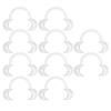 10pcs Cheek Retractor Transparent Disposable Dental Mouth Opener for Dental Clinics M