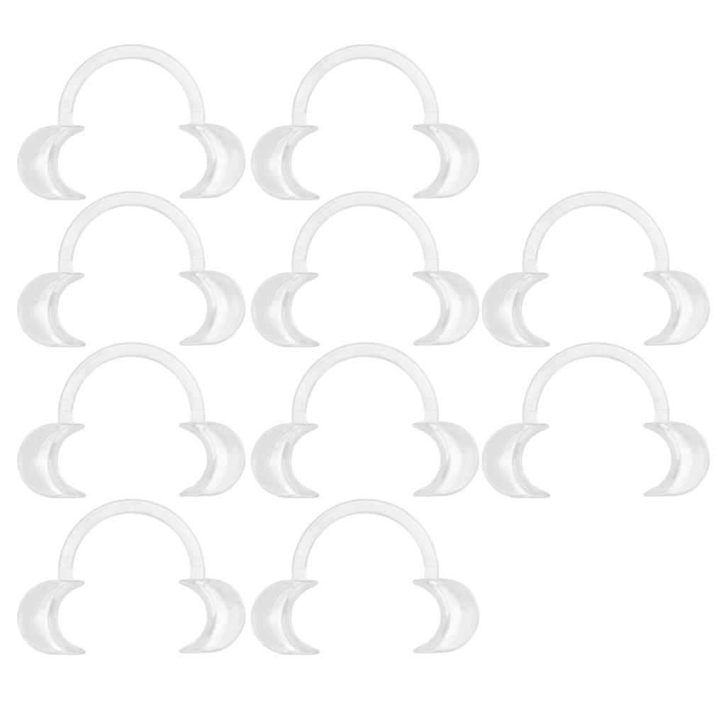 10pcs Cheek Retractor Transparent Disposable Dental Mouth Opener for Dental Clinics M