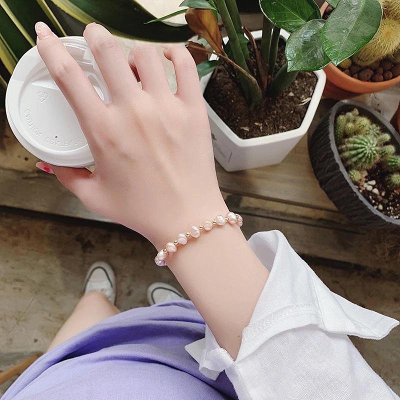 Elegantný náramok s barokovými perlami pre ženu Luxusný nastaviteľný náramok Módne dievčenské sladké šperky Darček na narodeninovú oslavu