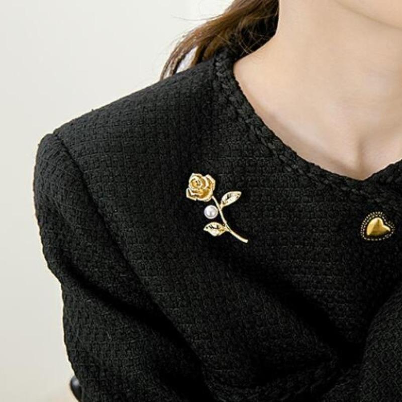 Romantic Rose Brooch, Exquisite and Fashionable Jewelry Shirt for Men and Women, Suit Backpack Accessories, Birthday Party Gift