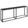 Table console - vidaXL - 331687 - Verre trempé - Noir - 200x35x75,5 cm