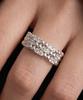 HELENE JEWELRY Silver 925 Triple Cross Cubic Layered Miss Ring (Type A)