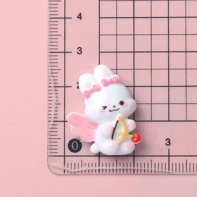 

10Pcs Cute Valentine s Day Love Rabbit Bouquet Series Flat Back Resin Scrapbooking DIY Jewelry Hairpin Craft Decoration