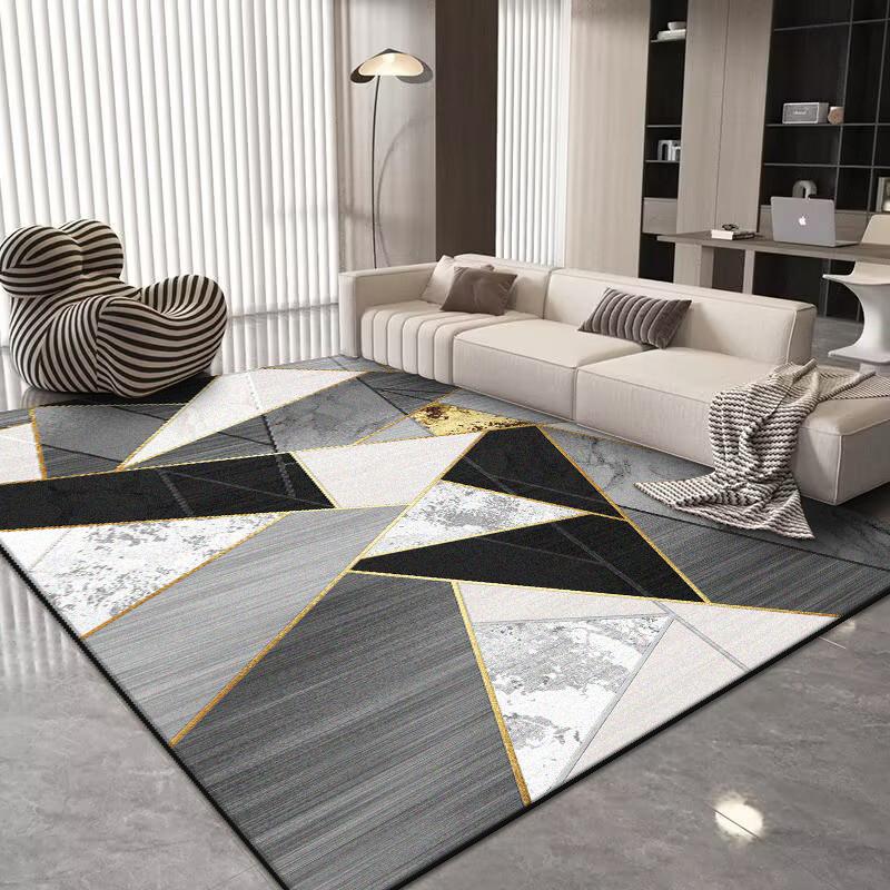 Modern Geometric Carpet for Living Room Modern Luxury Decoration Home Rugs for Bedroom Big Size Non-slip Easy Cleaning Floor Mat