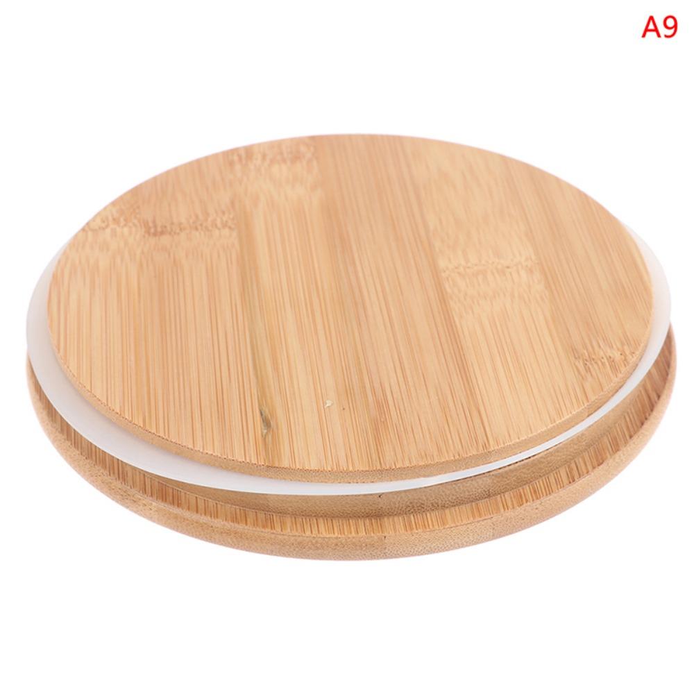 Reusable Bamboo Lids Non Leakage Jar Canning Caps Portable Wooden Covers  Drinking Jar Supplies