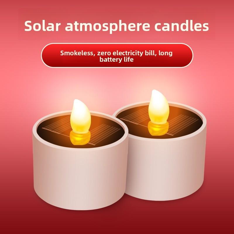Solar Led Candle Light Waterproof Outdoor Garden Decor For Patio And Yard Use