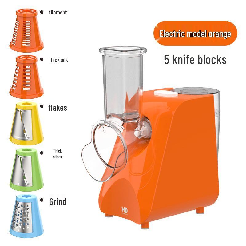 Multifunctional Electric Vegetable Cutter: Cucumber, Potato Shredder, Slicer, Peeler, and Grater for Home Kitchen