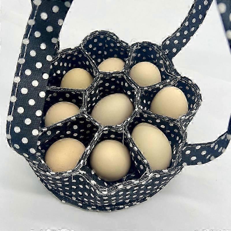 Portable Egg Collecting Basket Storage Bag Canvas Holder for Preventing Eggs Collision When Going Out Shopping