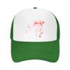 RoUnisextic Blush Ribbon Flourish Illus Mesh Baseball Cap Casual Hat Outdoor  For Womens Unisex FeUnisex