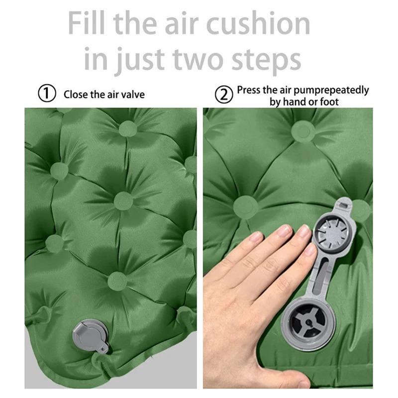 Inflatable Camping Mats Outdoor Portable Inflatable Mat Built-in Pump Sleeping Mat Hike Waterproof Folding Sleeping Mat