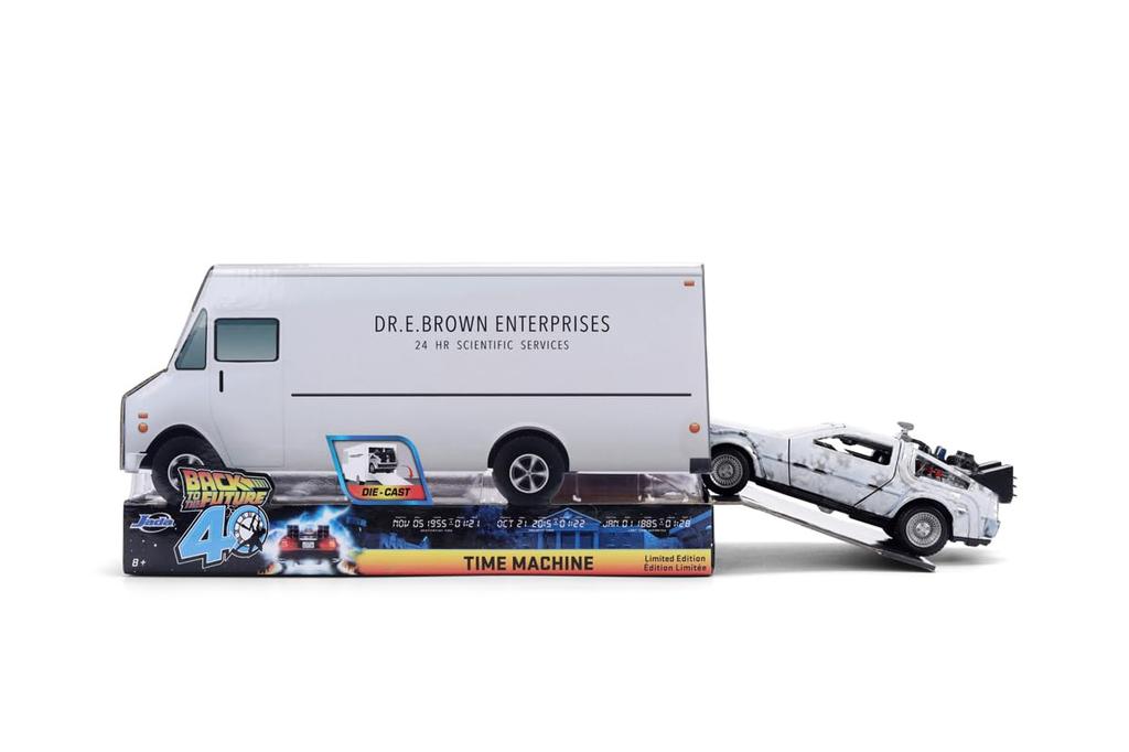 Kyosho Jada Toys Hollywood Rides Back to the Future Series Scale Back to the Future Time Machine 40th Brown Truck Package Finished Figure JADA36848