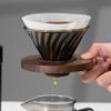 ESTVLB V60 Coffee Dripper 02, Heat-Resistant Glass with Wooden Holder, Coffee Server for 2-4 People, Conical Coffee Drip Equipment, Coffee Filters,