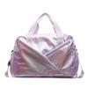 New colorful aurora glossy travel bag men's large-capacity hand luggage bag leisure sports fitness bag women