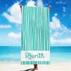 Personalized Girls Beach Towel With Name Custom Beach Towels Striped Pool Towel with Logo Text For Wholesale Beach Accessories