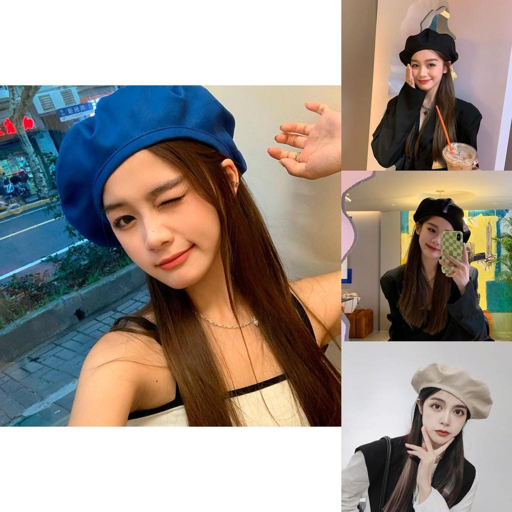 Trendy Cotton Beret For Women Sleek Minimalist Style Fall Winter Headgear