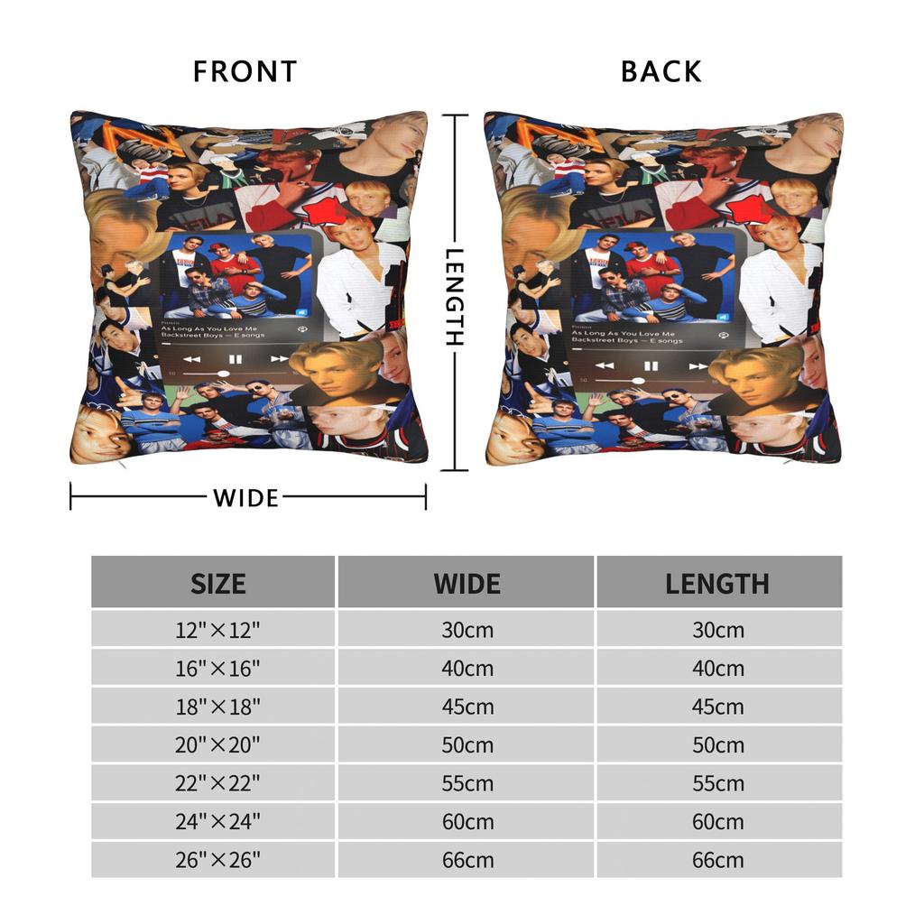 BSB band B-Backstreet boys Pillow Case  Print Pillow Cover For Living Room Chair Retro Trendy Cushion Cover
