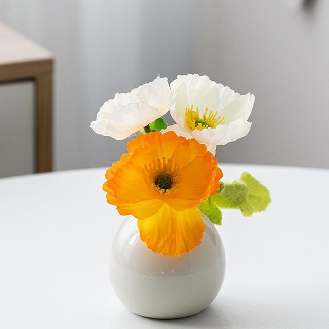 Mini White Pink Ceramics Vase Round Spiral Vase Nordic Creative Flower Arrangement Vases For Home Living Room Coffee Table Decor