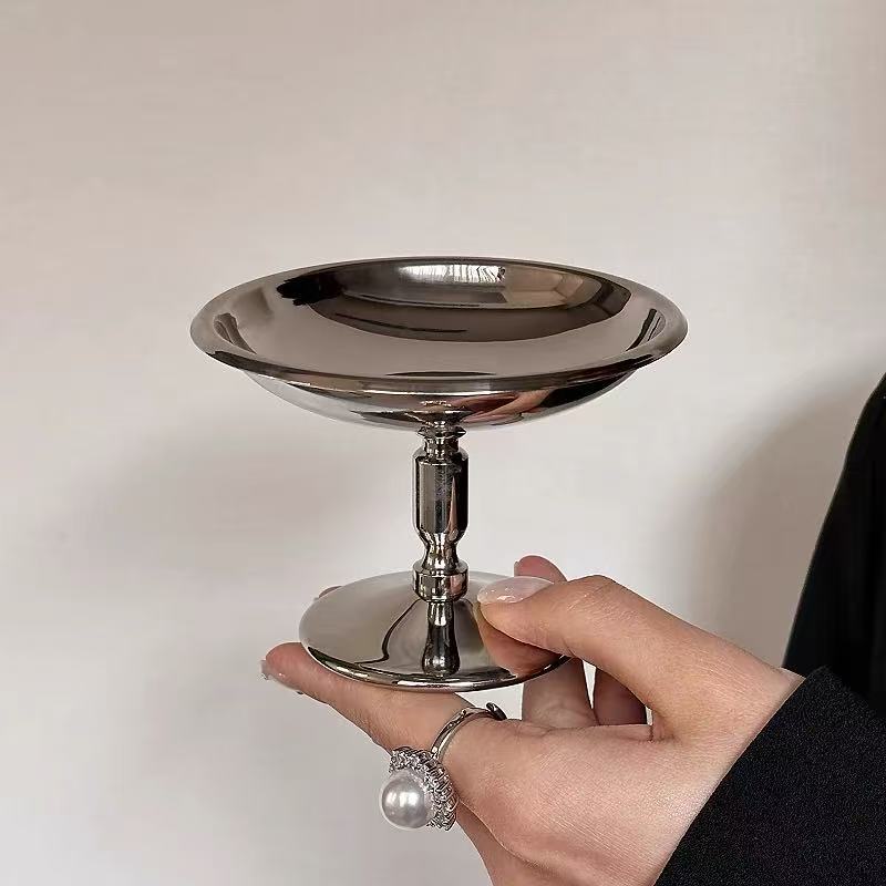 Vintage 304 Nerezová Ocel Kavárna Highball Sklenice Dezertní Pohár Mísa na Zmrzlinu Puding