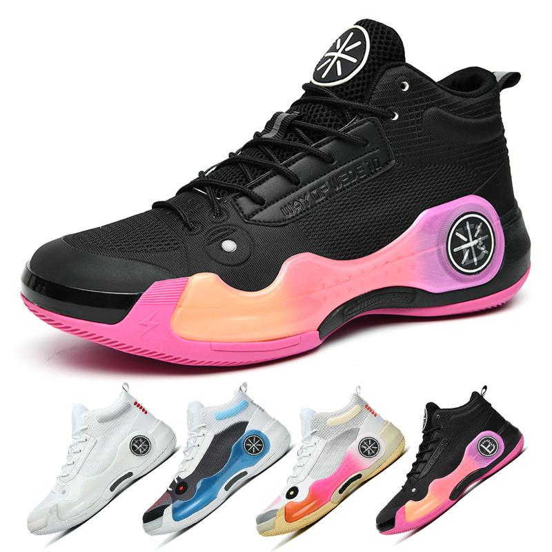 

Модные баскетбольные кроссовки, мужские уличные баскетбольные кроссовки, дышащие нескользящие эластичные кроссовки, спортивная обувь