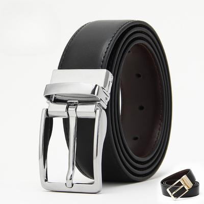 Two Layer Leather Pin Buckle Belt for Men  Versatile Casual Cowhide Belt for Men, Belt for Men