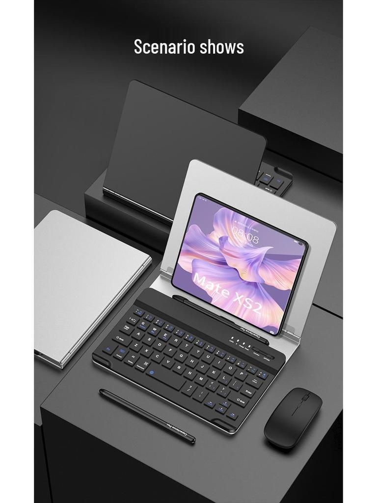 Huawei Mate Xs2 Tablet ve Telefonlar için Dokunmatik Kalemli ve Fareli GKK Kablosuz Klavye Seti