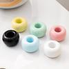 Ceramic Toothbrush Holder Home Multifunctional Mini Donuts Toothbrush Base Frame Storage Rack Bathroom Shower Tooth Brush Stand