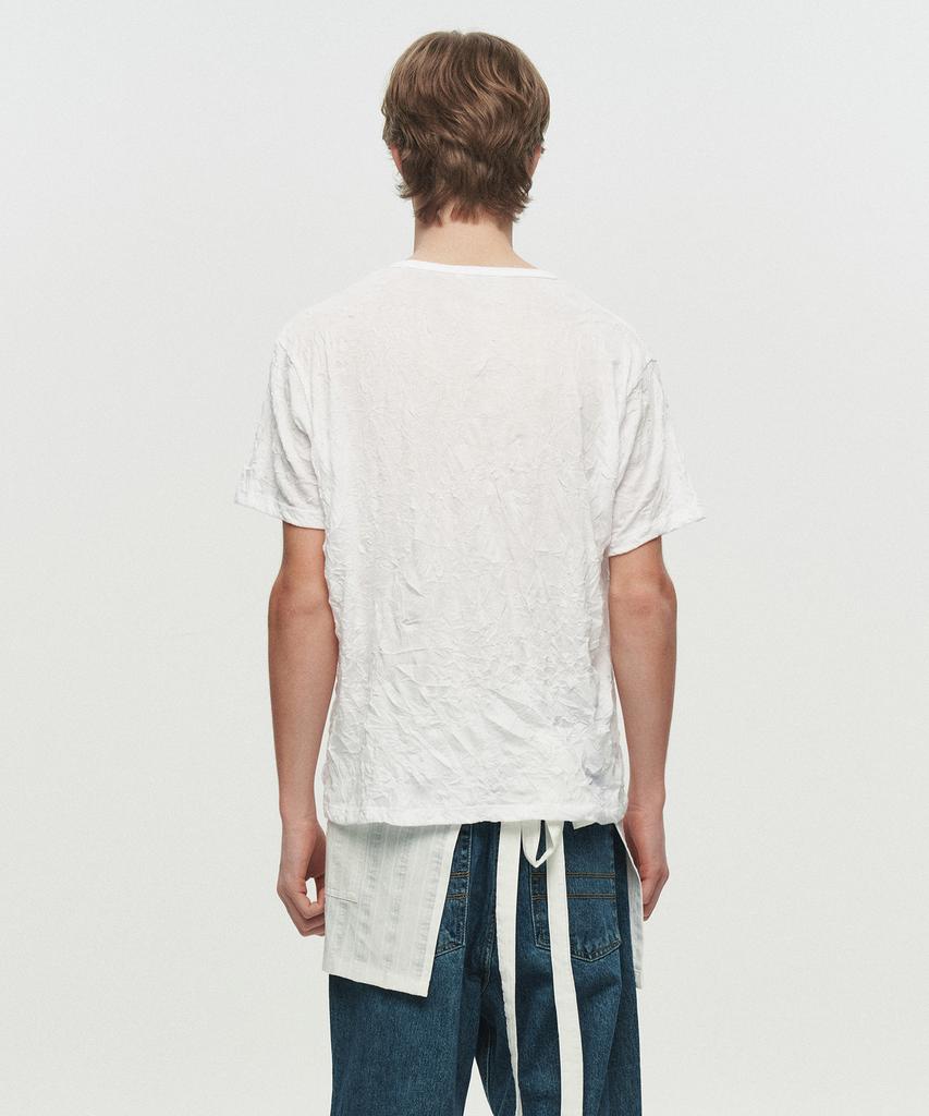 Hoite Crinkle Texture T-Shirt (White)