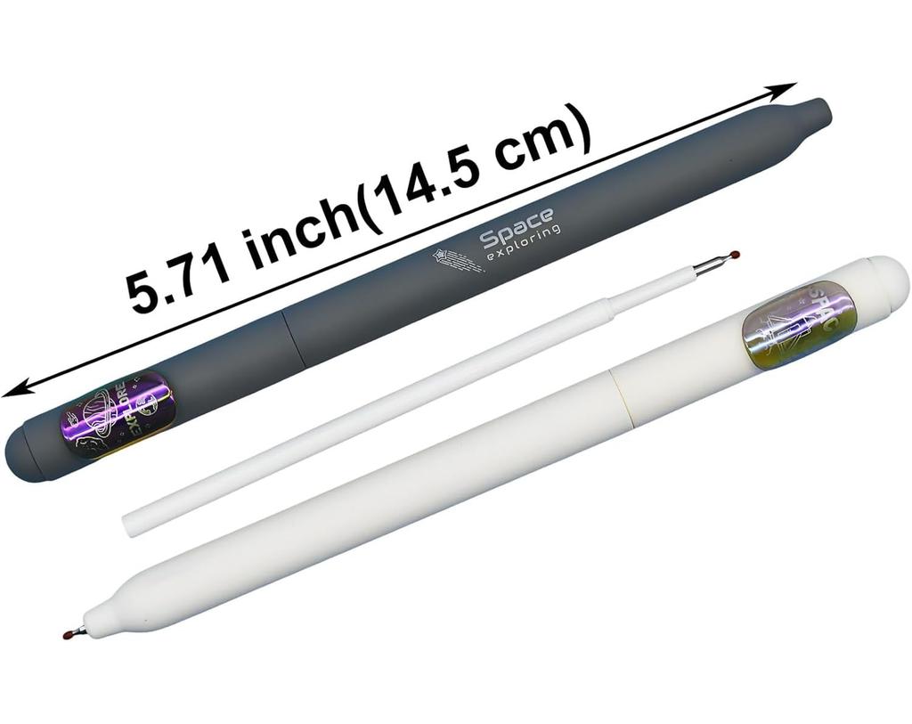 Maydahui Set of Stylish Sequin and Space Ballpoint Black Gel Easy To Office Gifts 12-Piece Pens, 0.5mm, Ink, Cute, Laser-Activated Pens, Write,