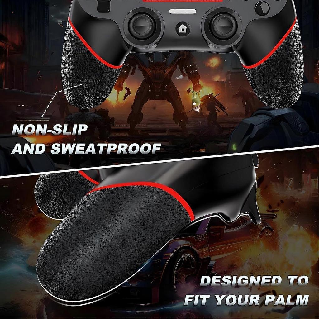 Wired Controller for PC with Double Vibration and Motion Motors, Compatible with PS4 and Windows 11/10/8/7