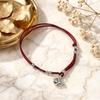 S999 Sterling Silver Gourd Bracelet: Elegant Light Luxury Red String Design