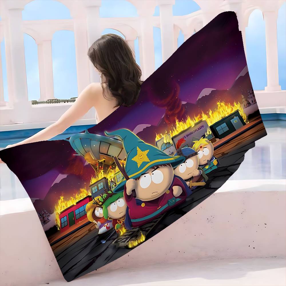 

Classic Animation S-South Cartoon Park Beach Towel Colorful Bath Towels For Girl Microfiber Quick Dry Sand Free Beach W30*H60(CM)