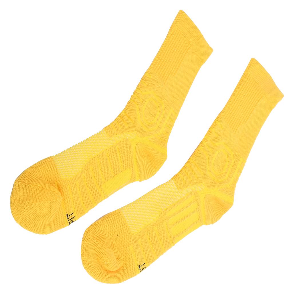 1 Paio Calzini Sportivi Antiscivolo Traspiranti Calzini Protettivi Atletici per Basket Calcio(Giallo )